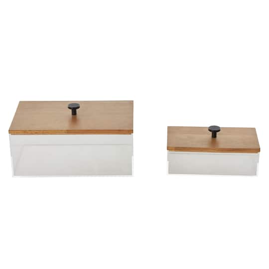 Clear Acrylic Plastic Box Set with Lids